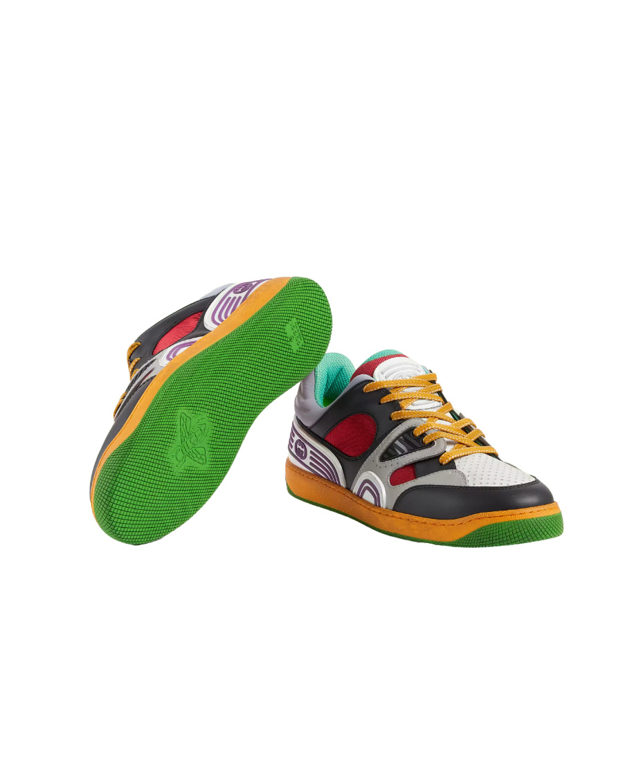 Gucci Basket Low-top Sneakers In Multicolor