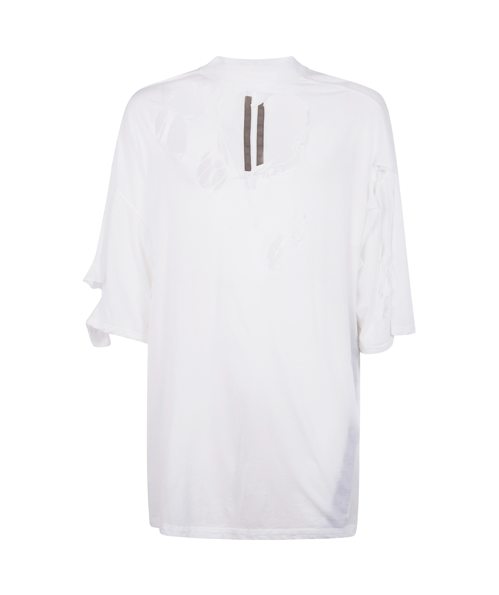 Rick Owens Drkshdw T-shirt With Holes In White