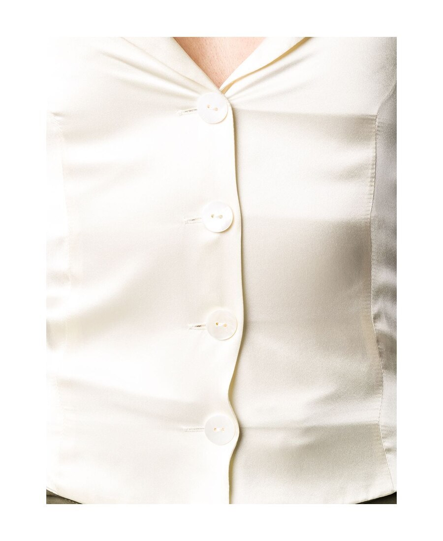 L'AUTRE CHOSE SATIN HALTERNECK BLOUSE 