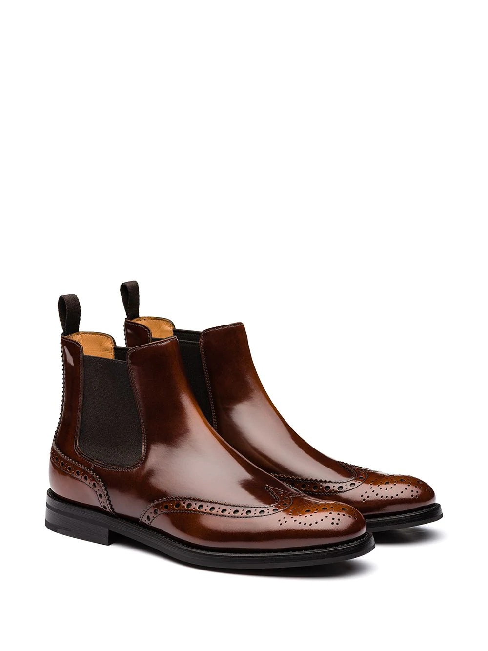 Church's Ketsby Glossed-leather Chelsea Boots In Brown