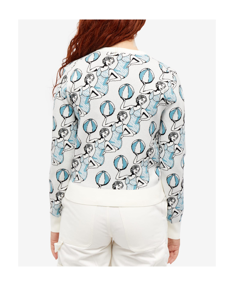 MAISON KITSUNÉ DANCER PATTERN KNITTED CARDIGAN