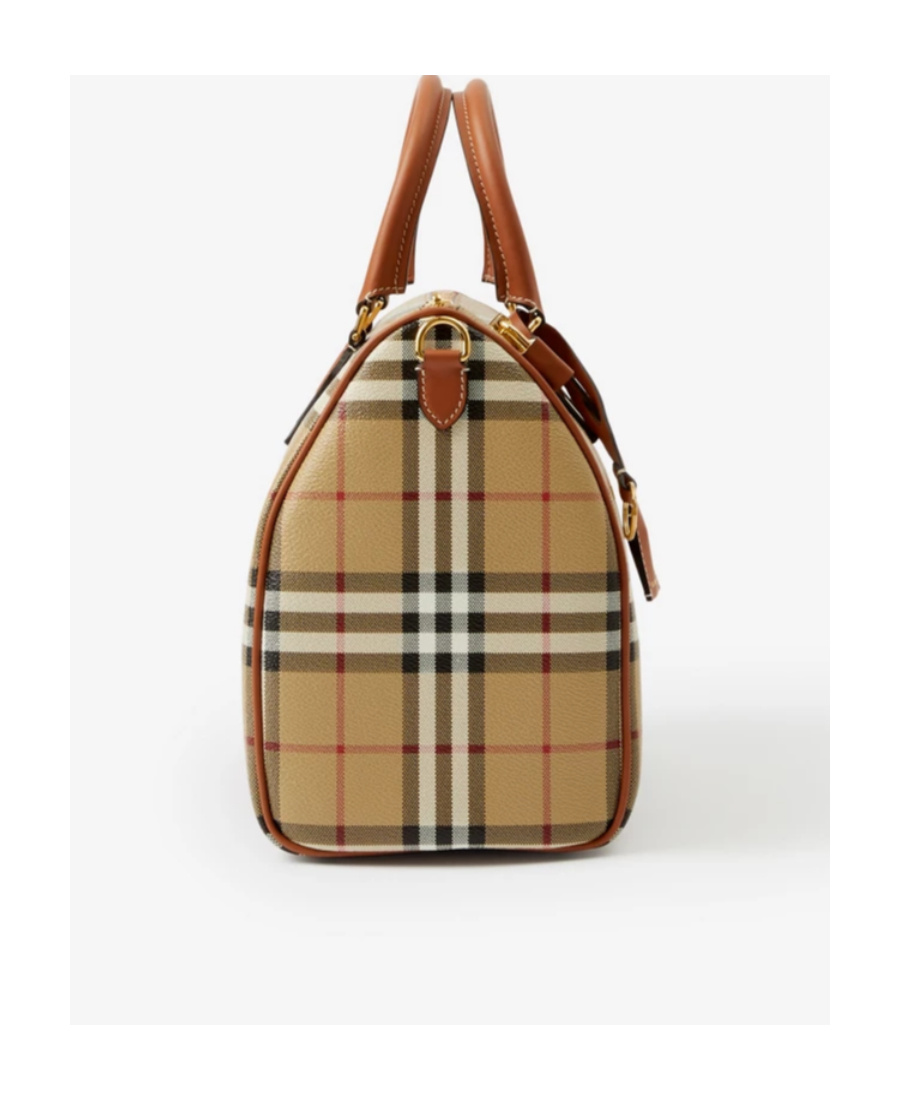 Burberry Women Printed Canvas Medium Check Handbag In Multi