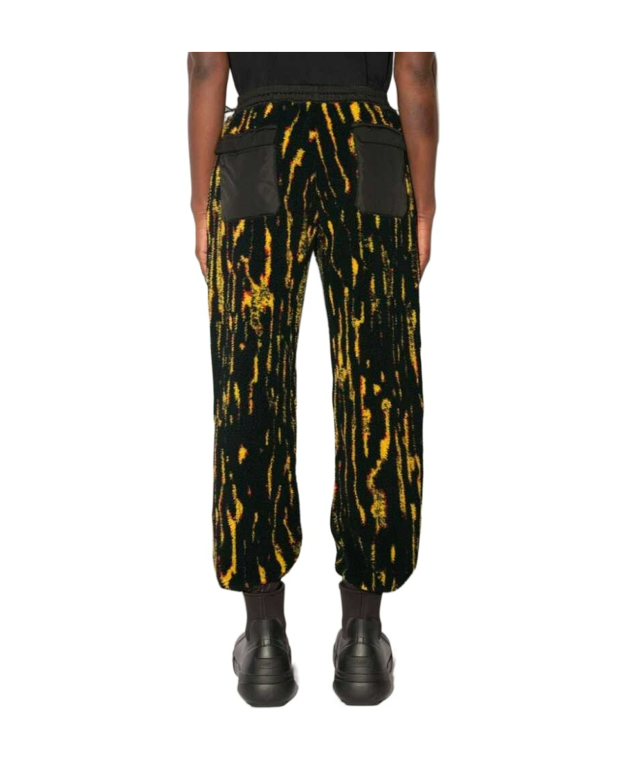 Ambush Textured Fabric Drawstring Pants With Contrast Panels In Black