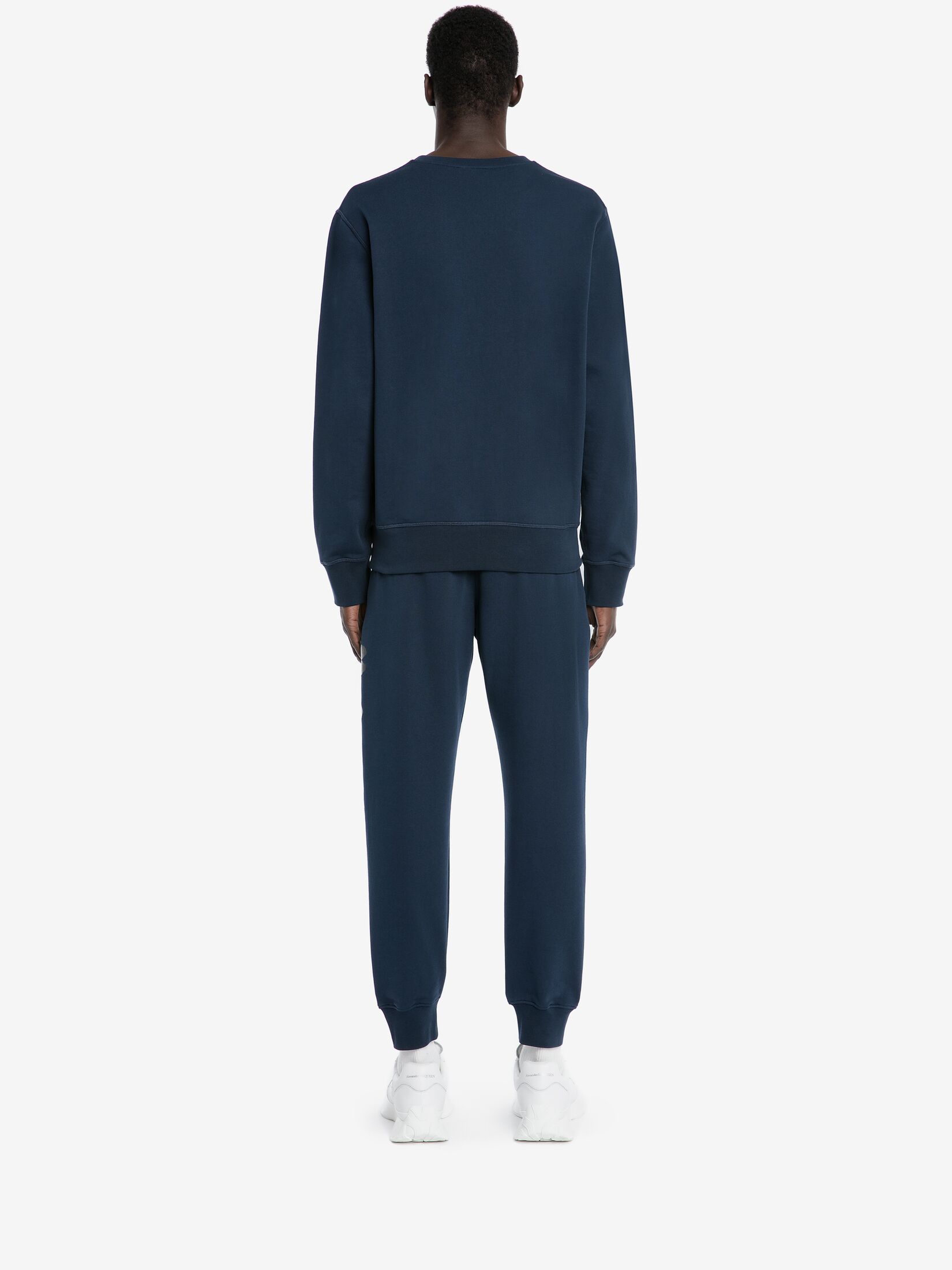 Alexander Mcqueen Graffiti Logo-print Track Pants In Blue