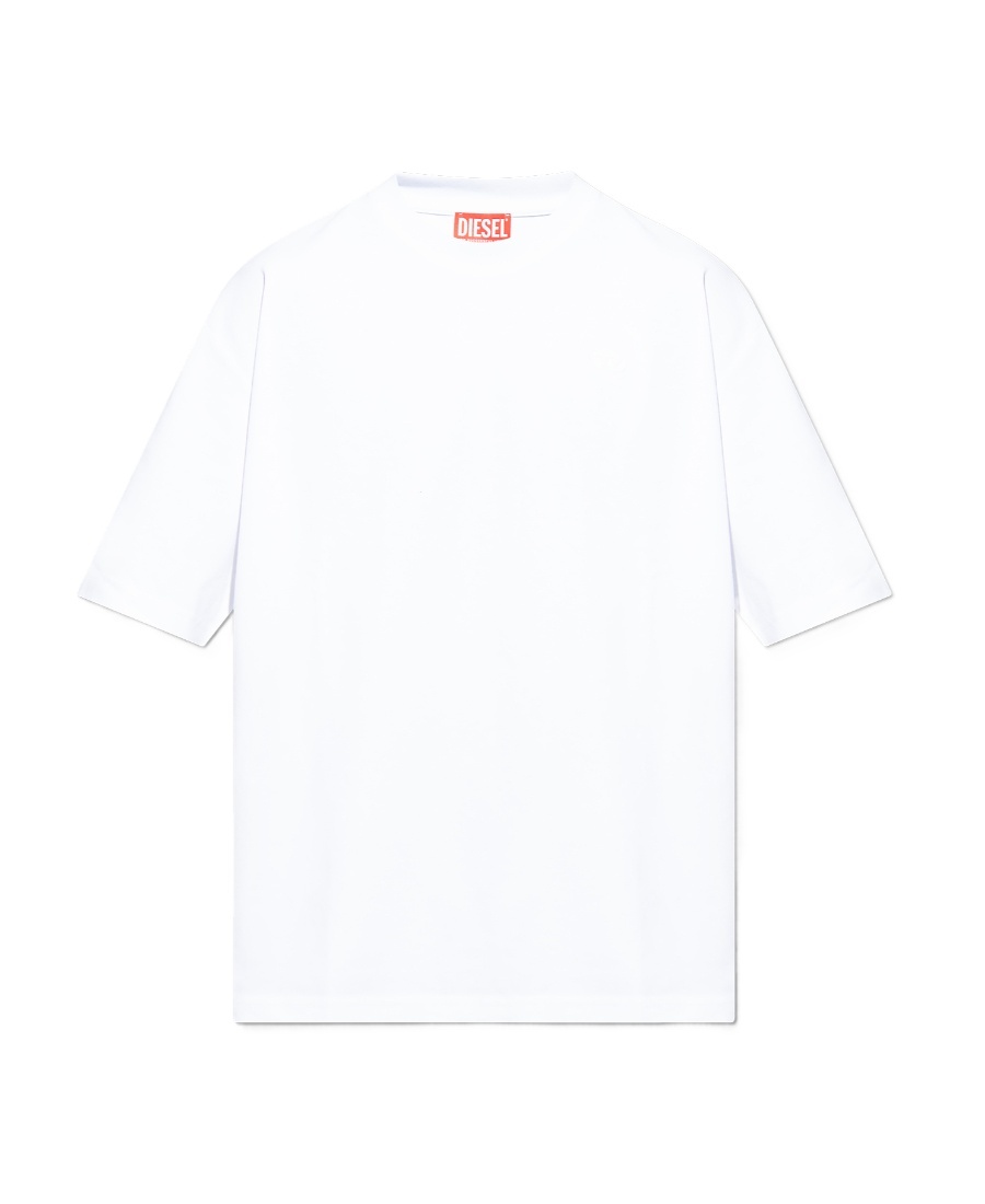 Diesel T-shirt In White Cotton With Logo In White