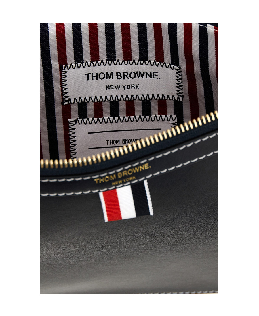 THOM BROWNE THOM BROWNE 4-BAR TAB ZIPPED DOCUMENT HOLDER