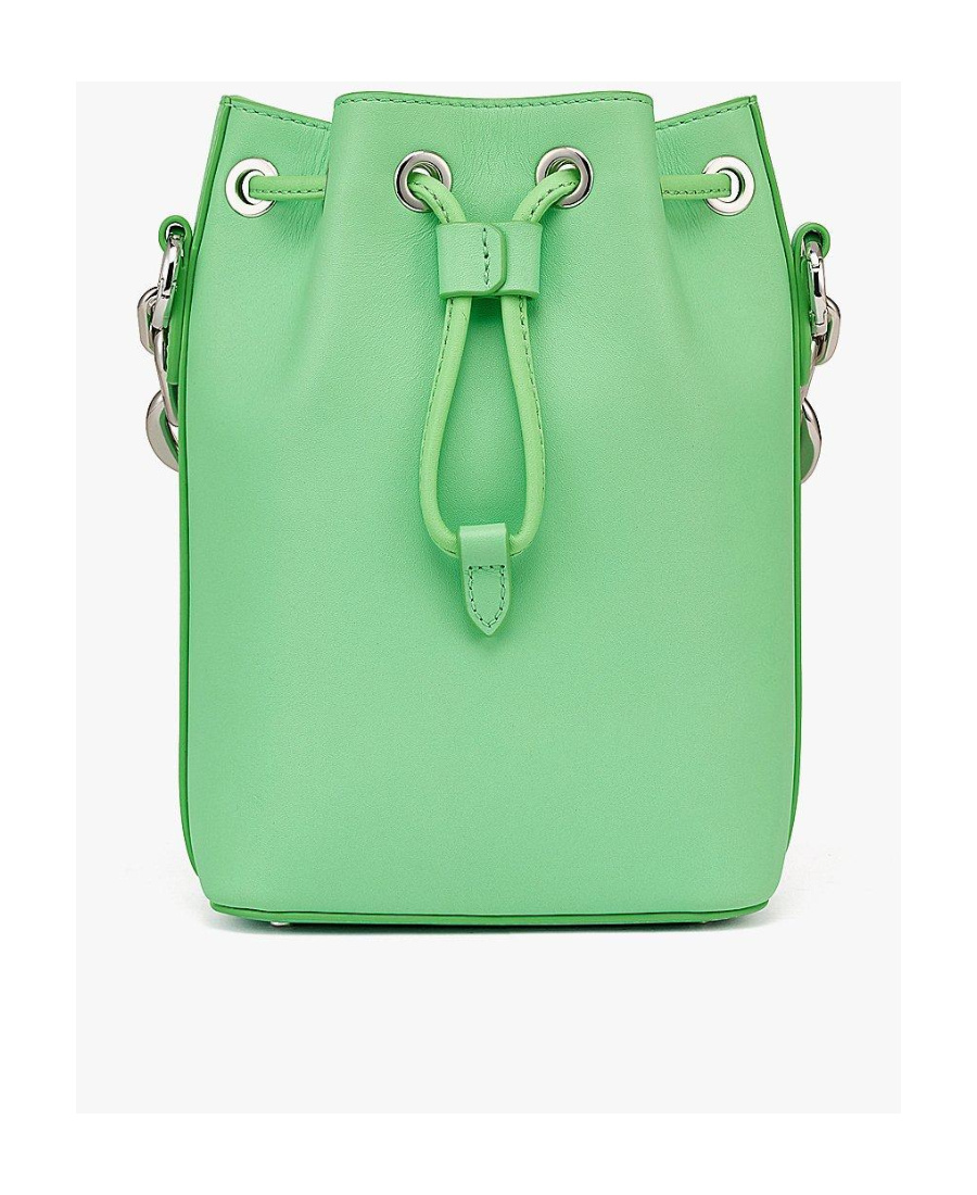 Shop Mcm Logo-print Chain-link Bag In Green