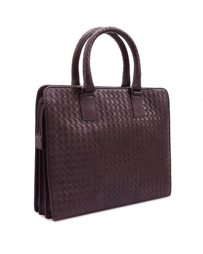 Bottega Veneta Knitted Handbag In Purple