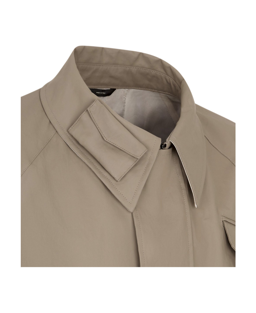 Fendi Asymmetric-hem Shirt Jacket In Nude