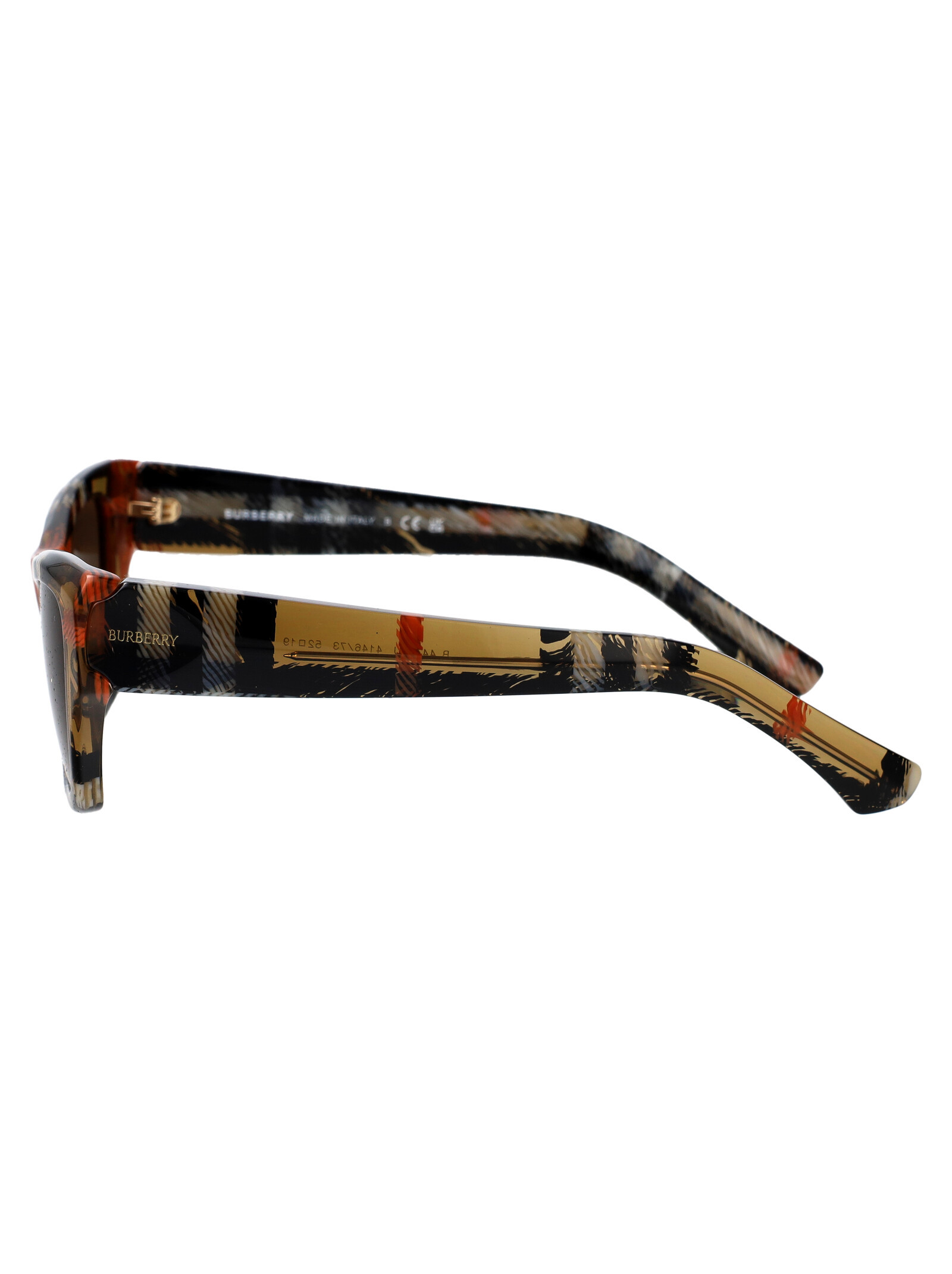 Burberry Check Pattern Sunglasses In Brown