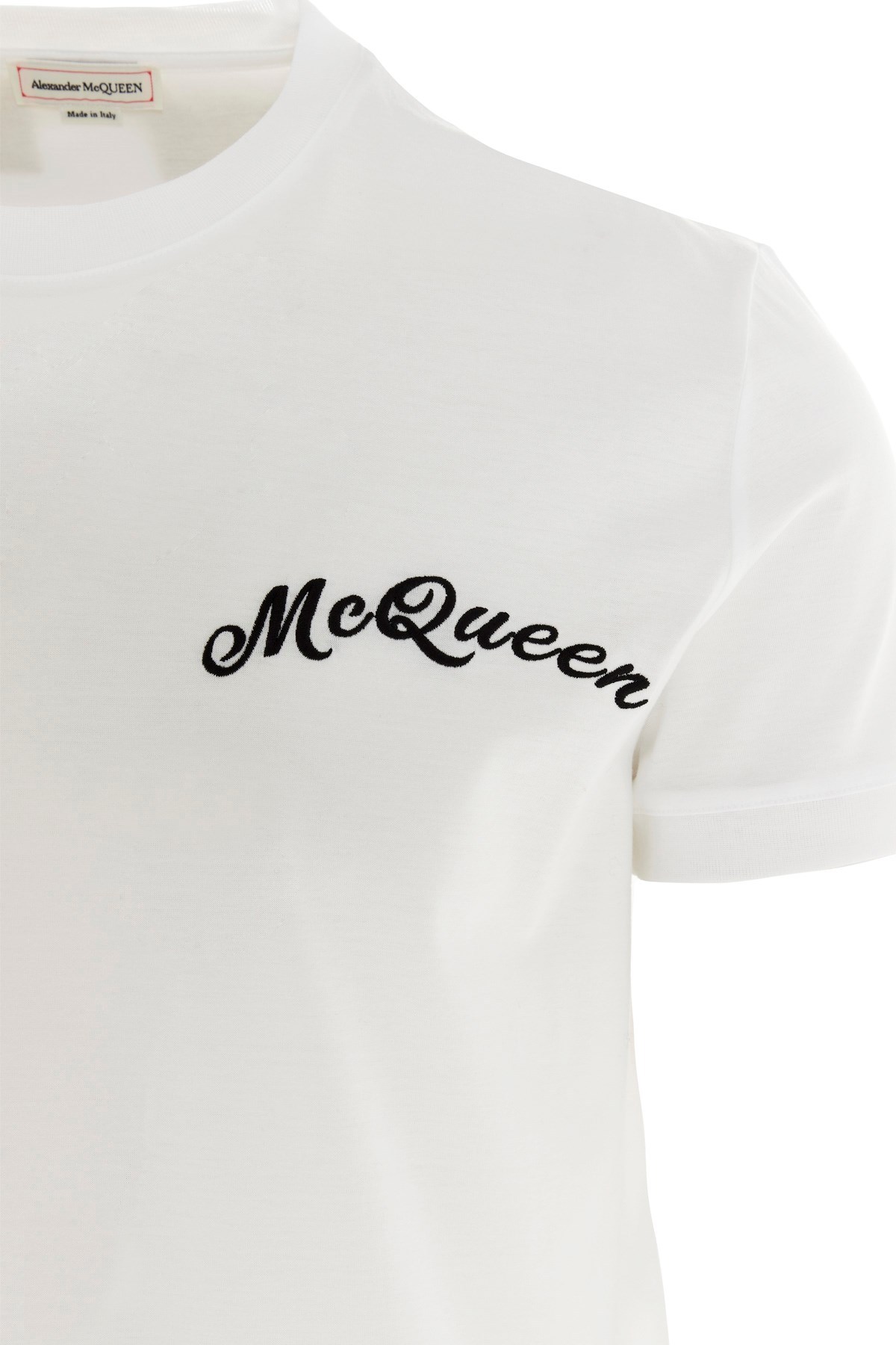 Alexander Mcqueen Logo-embroidered T-shirt In White