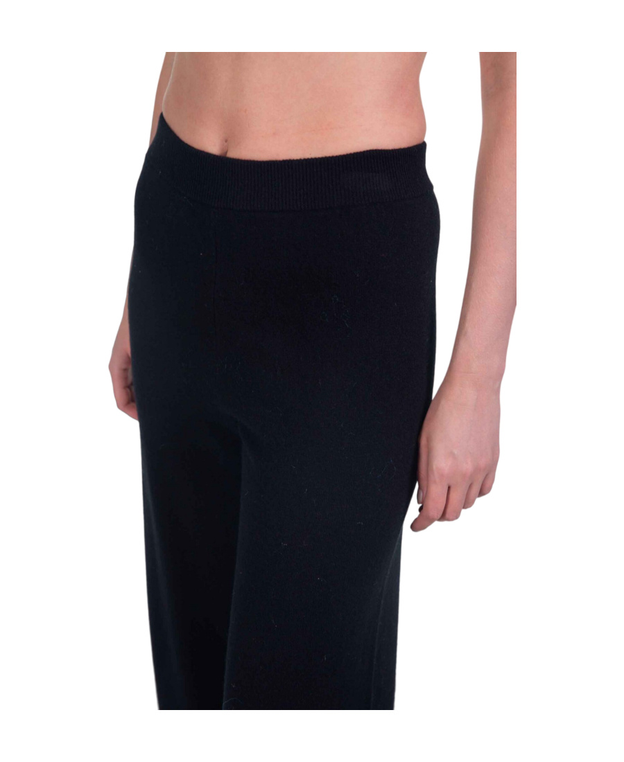 Max Mara Knitted Casual Pants In Black