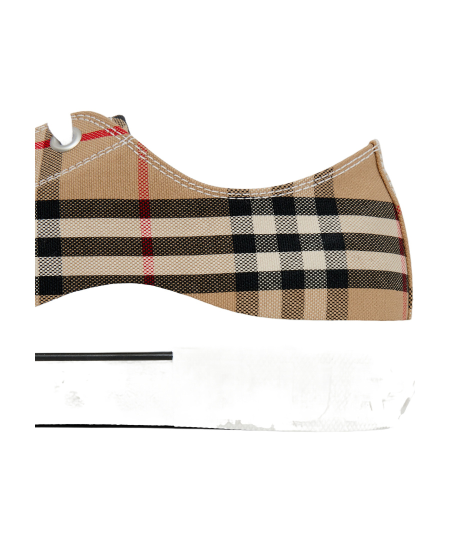 Burberry Women Vintage Check Cotton Sneakers In White