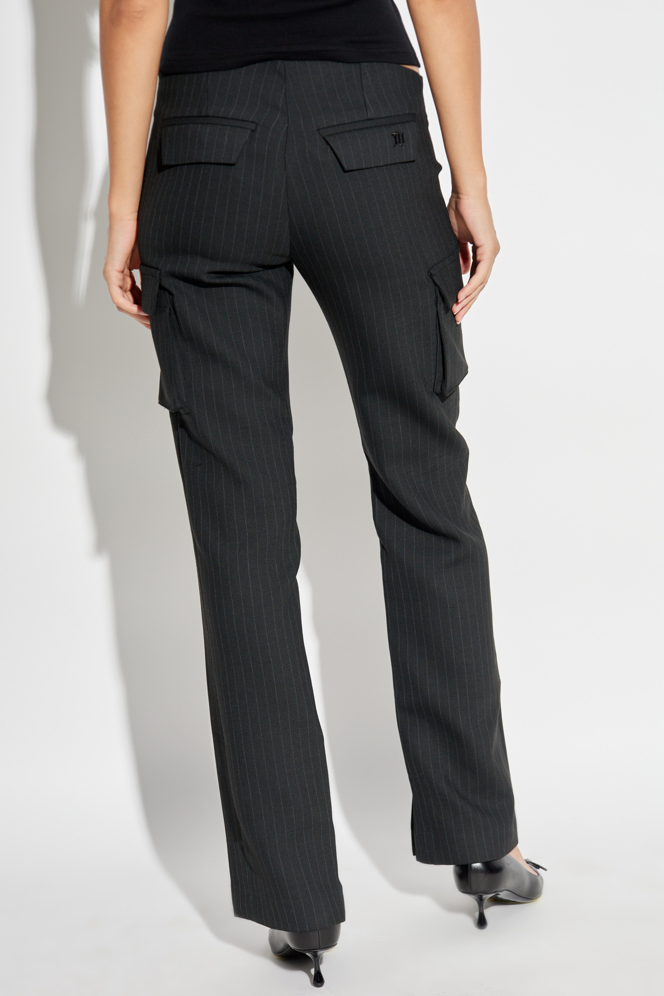 Misbhv Flared Cargo Pants In Black