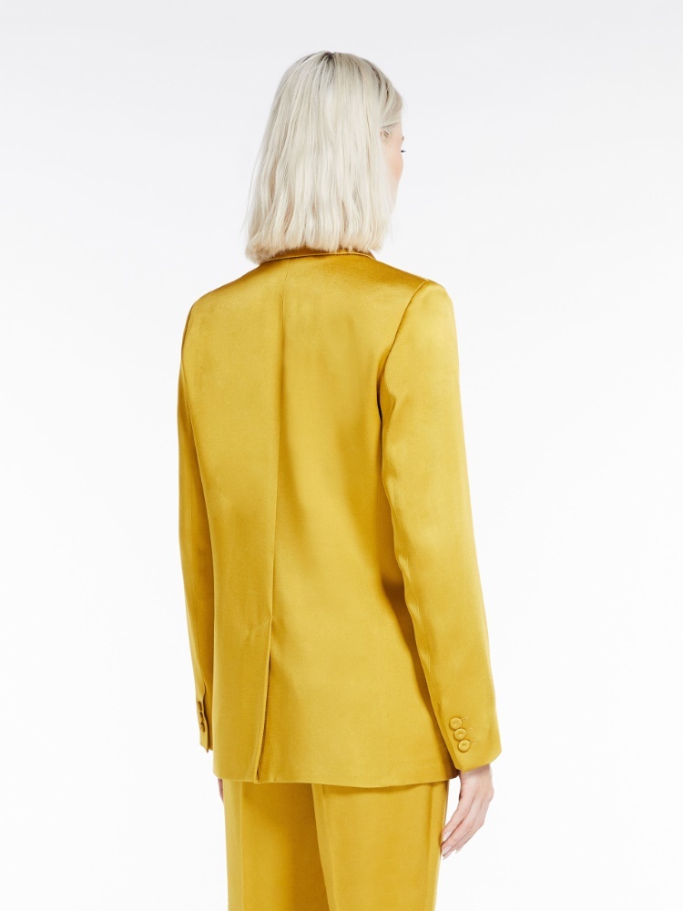Max Mara Single-breasted Blazer In Yellow