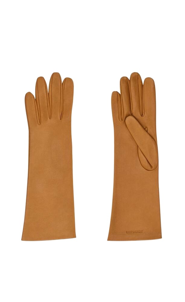 Saint Laurent Logo-debossed 5-finger Gloves