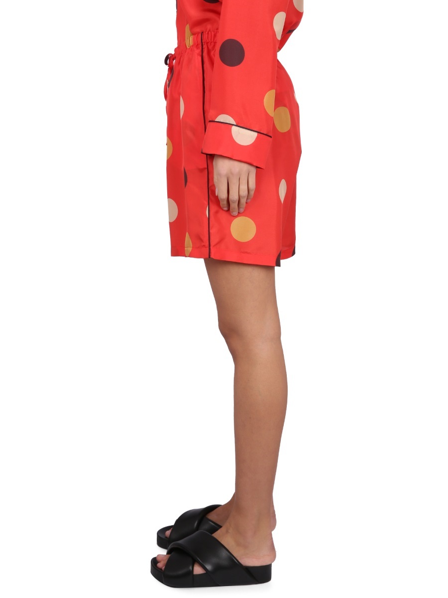 Shop Aspesi Polka-dot Drawstring Shorts