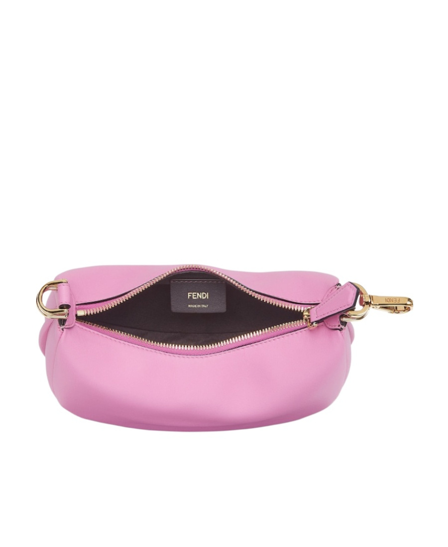 Fendi Graphy Mini Zipper Shoulder Bag In Pink