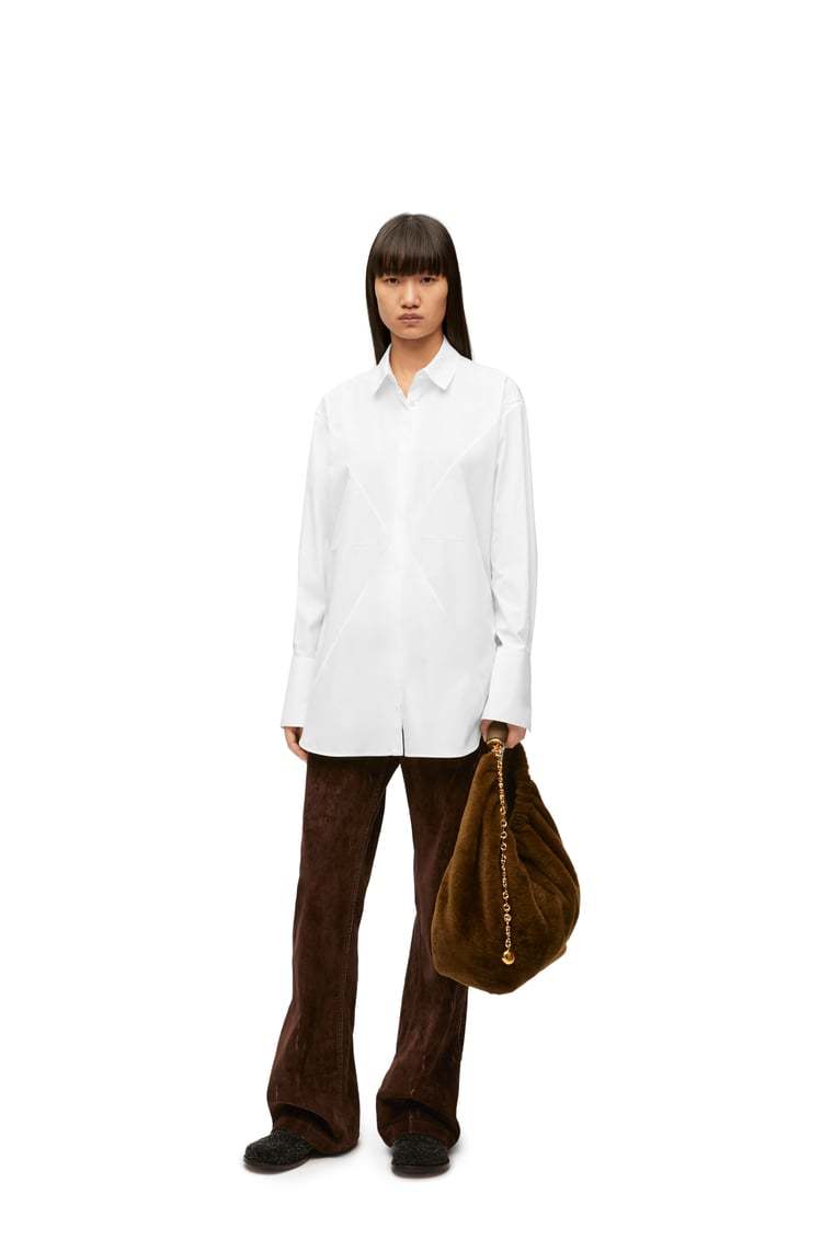 Loewe Puzzle Fold Cotton Shirt In White