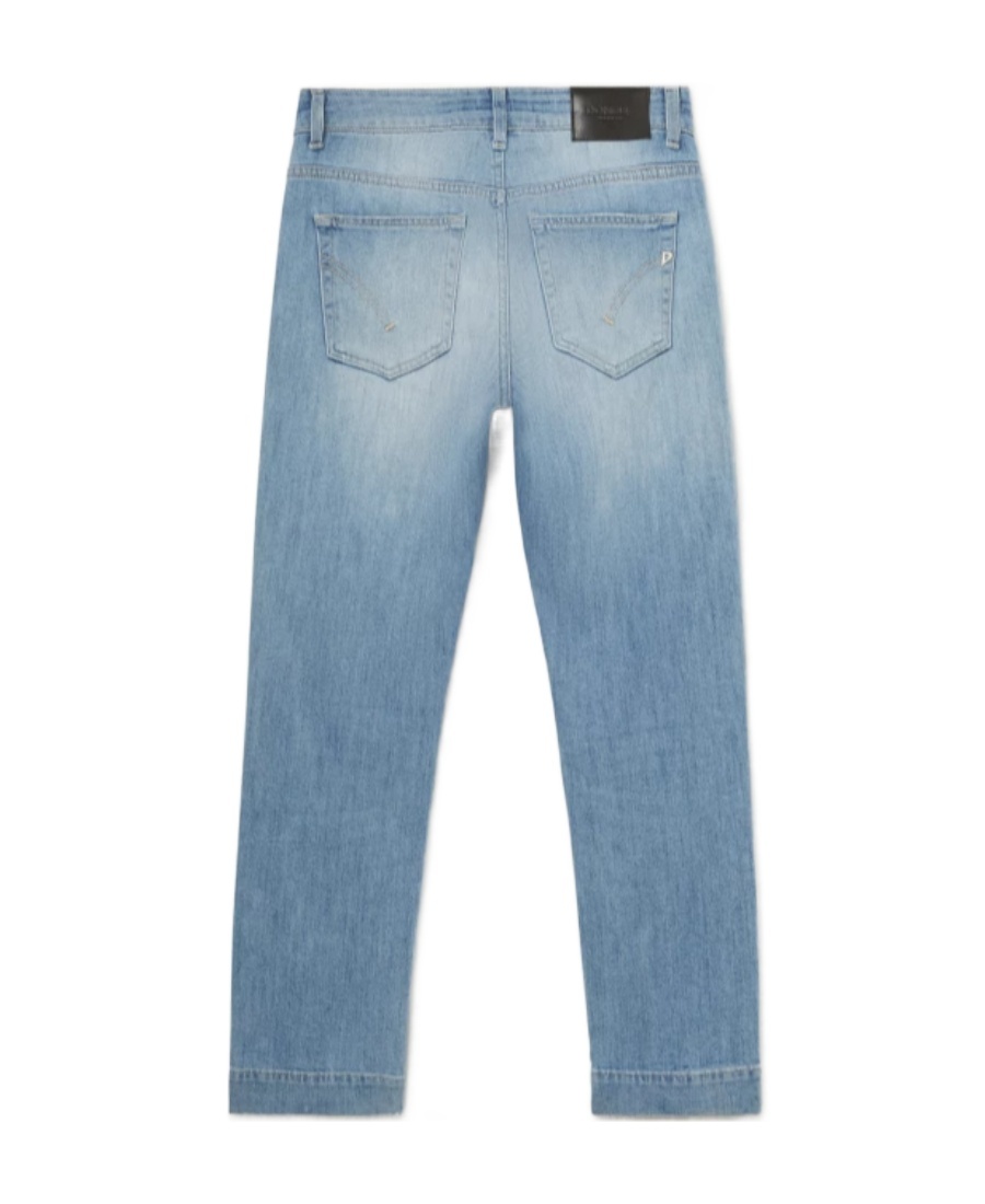 Dondup Straight-leg Cropped Jeans In Blue