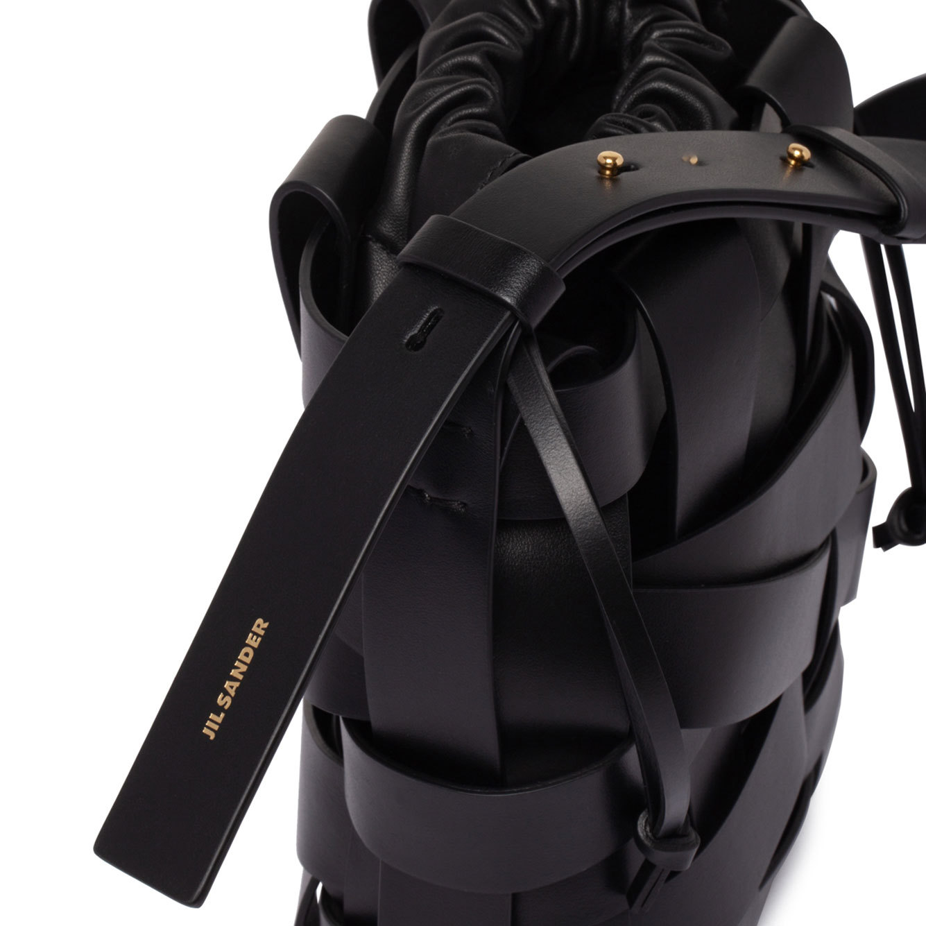 Jil Sander Interwoven-design Drawstring Bucket Bag