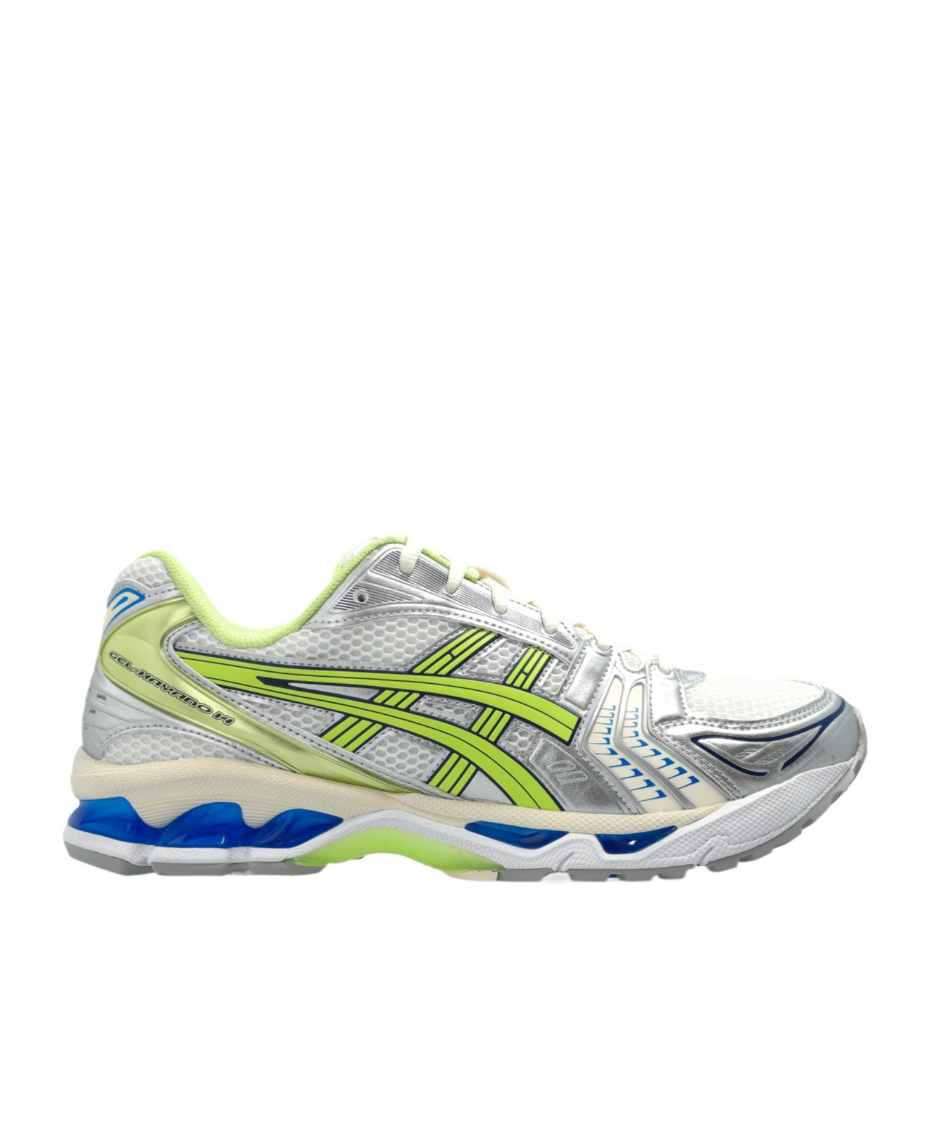 Asics Gel-kayano 14 White/lime Green Sneakers In Multi