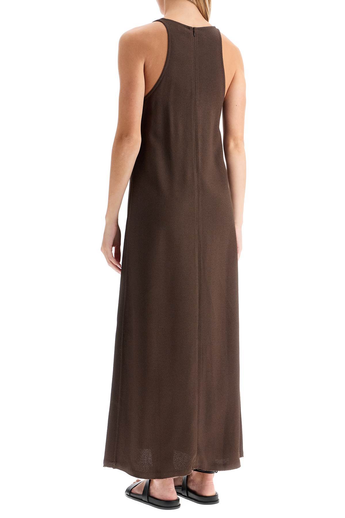 Totême Round Collar Sleeveless Dress In Brown