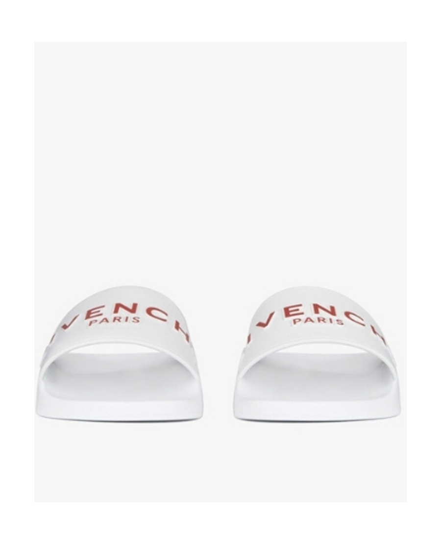 Givenchy Logo Flip-flops In White