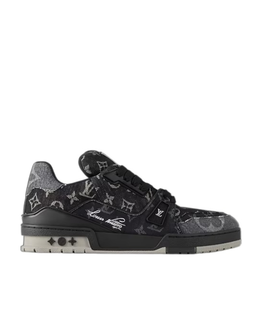 Pre-owned Louis Vuitton Low-cut Skate Shoes With Front Lace In Black