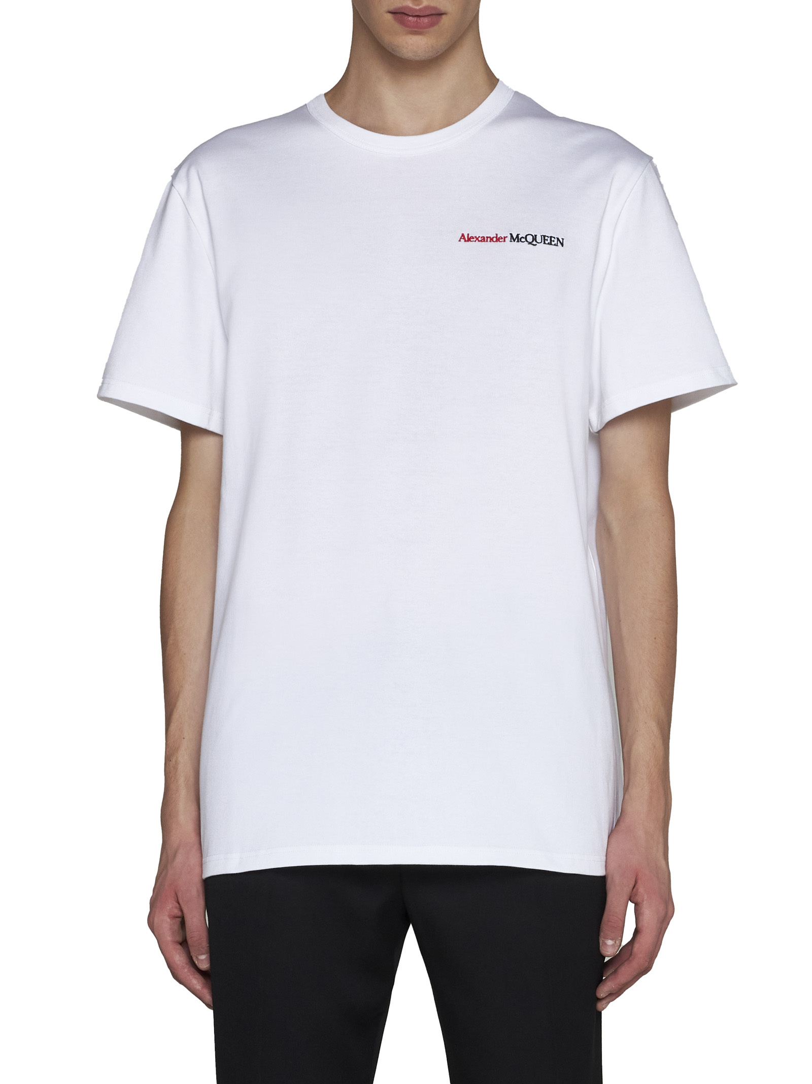 Alexander Mcqueen Logo-print Cotton T-shirt In White