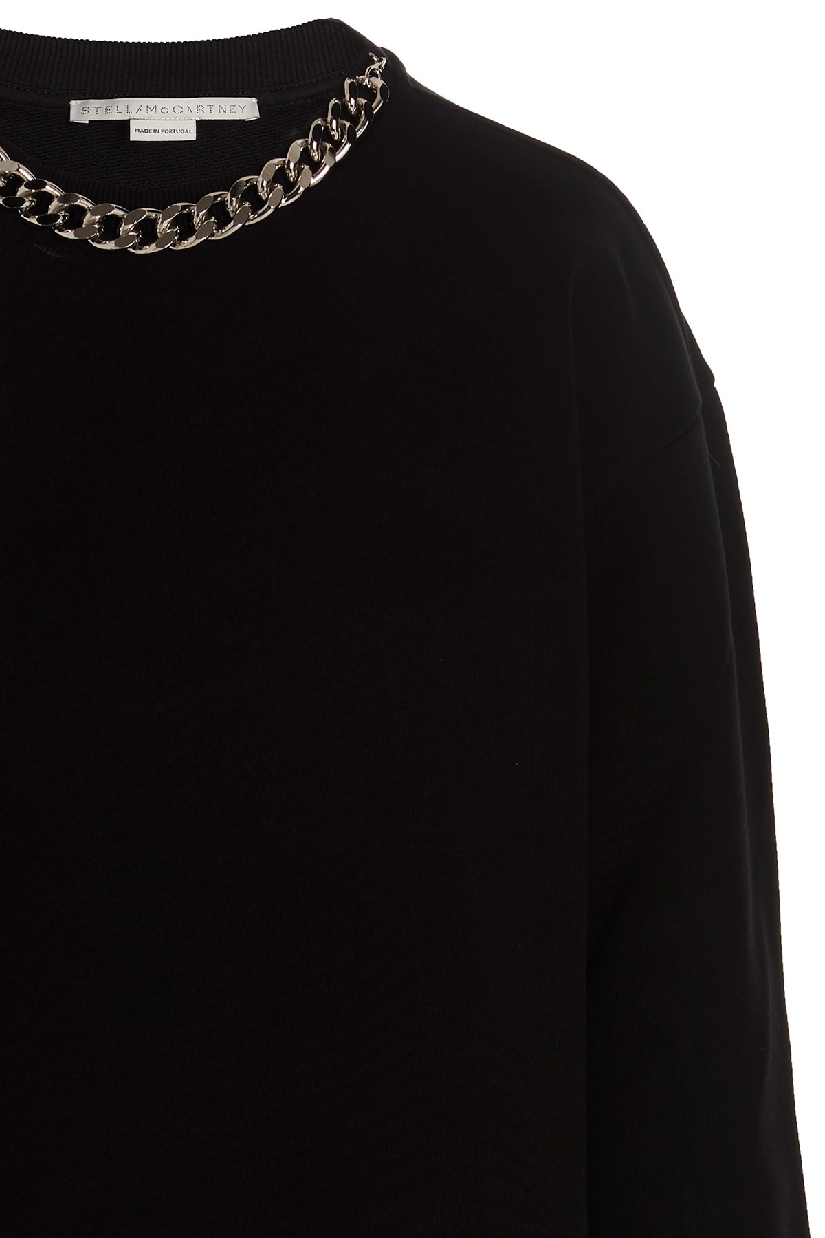Stella Mccartney Stella Mc Cartney Sweatshirt With Chain Detail In Black