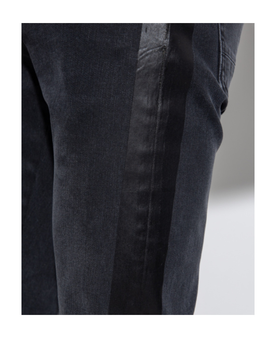 Alexander Mcqueen Side Stripe-print Skinny Jeans In Gray