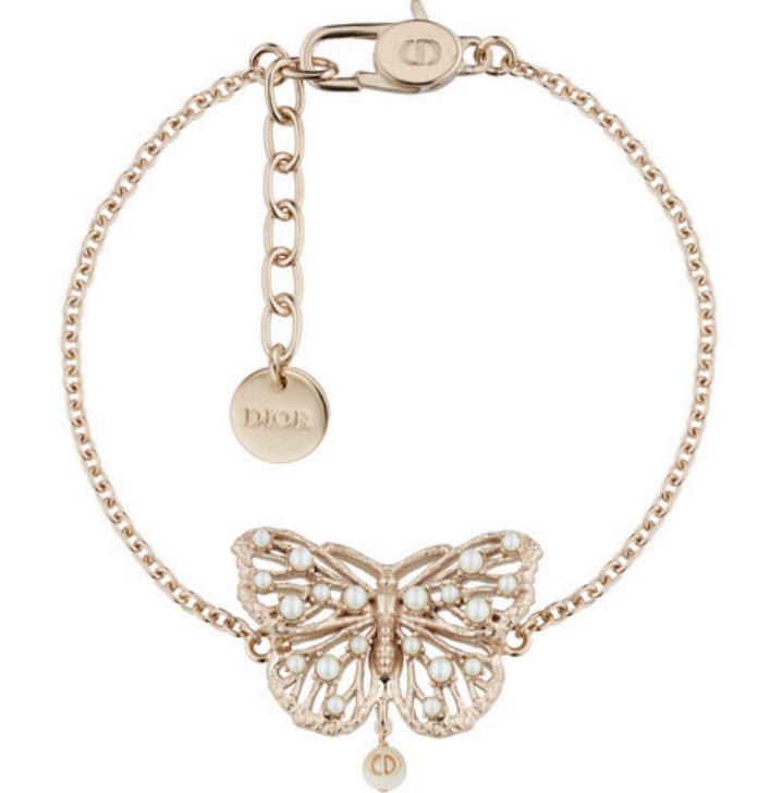 Dior Butterfly Bracelet In Yellow