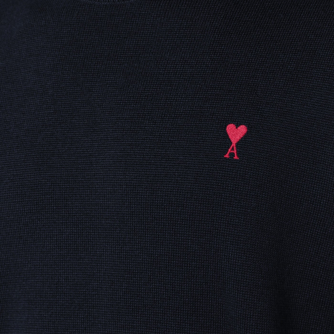 Ami Alexandre Mattiussi Wool Sweater With Turtleneck And Ribbed Finish In Black