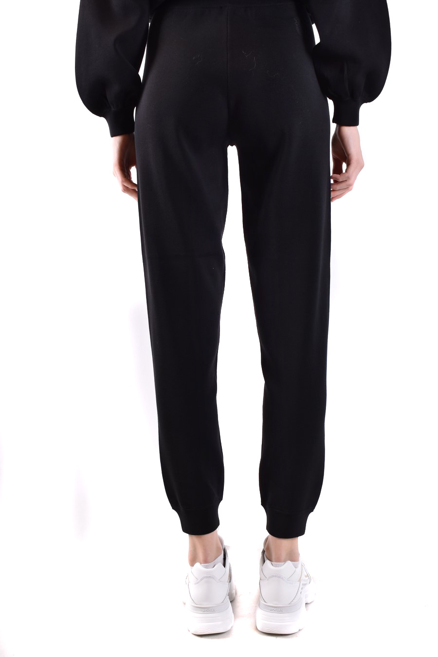 Pinko Trousers With Drawstring Waist And Elasticated Cuffs In Black