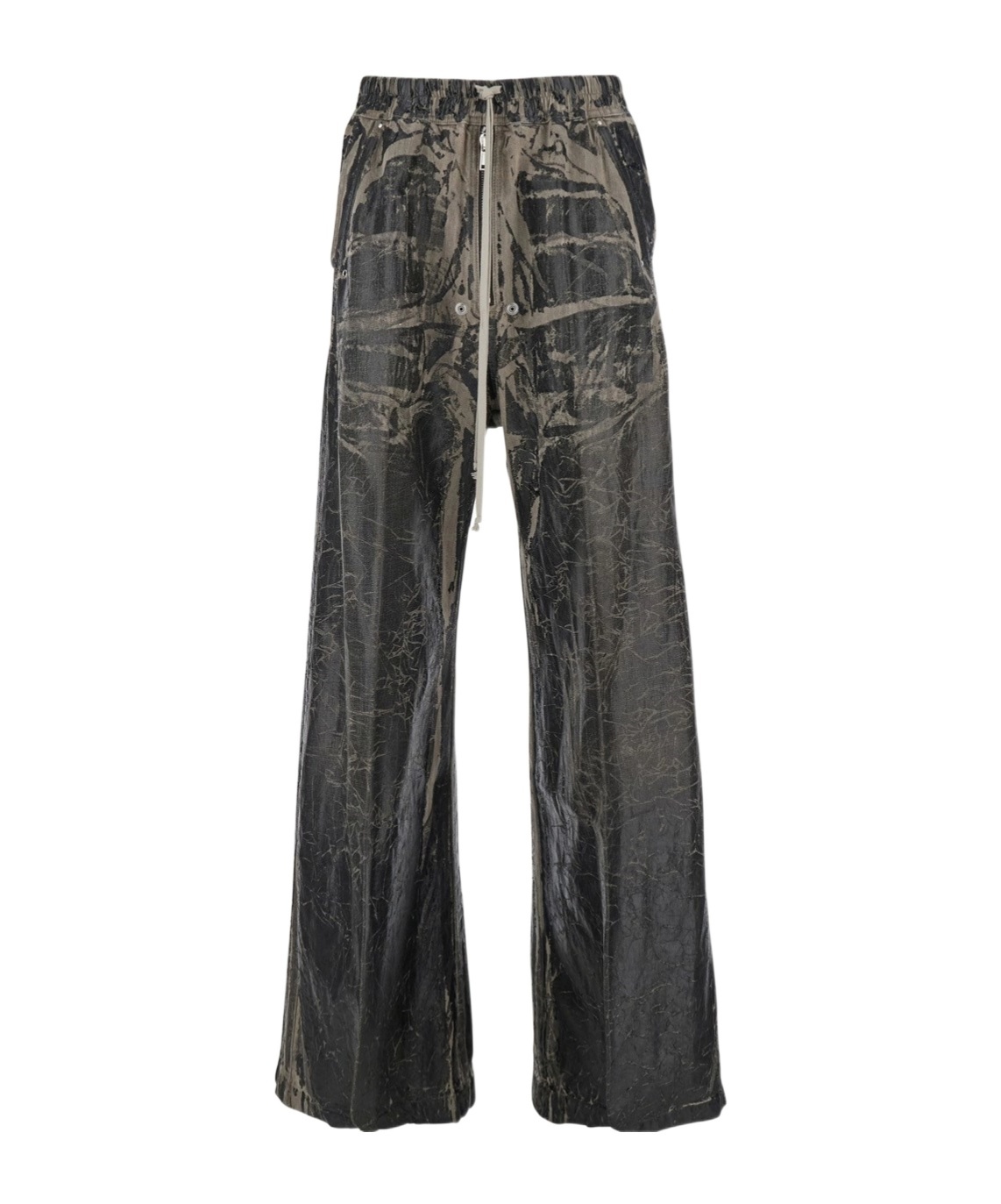 Rick Owens Drkshdw Wide-leg Trousers With Drawstring And Pockets In Black