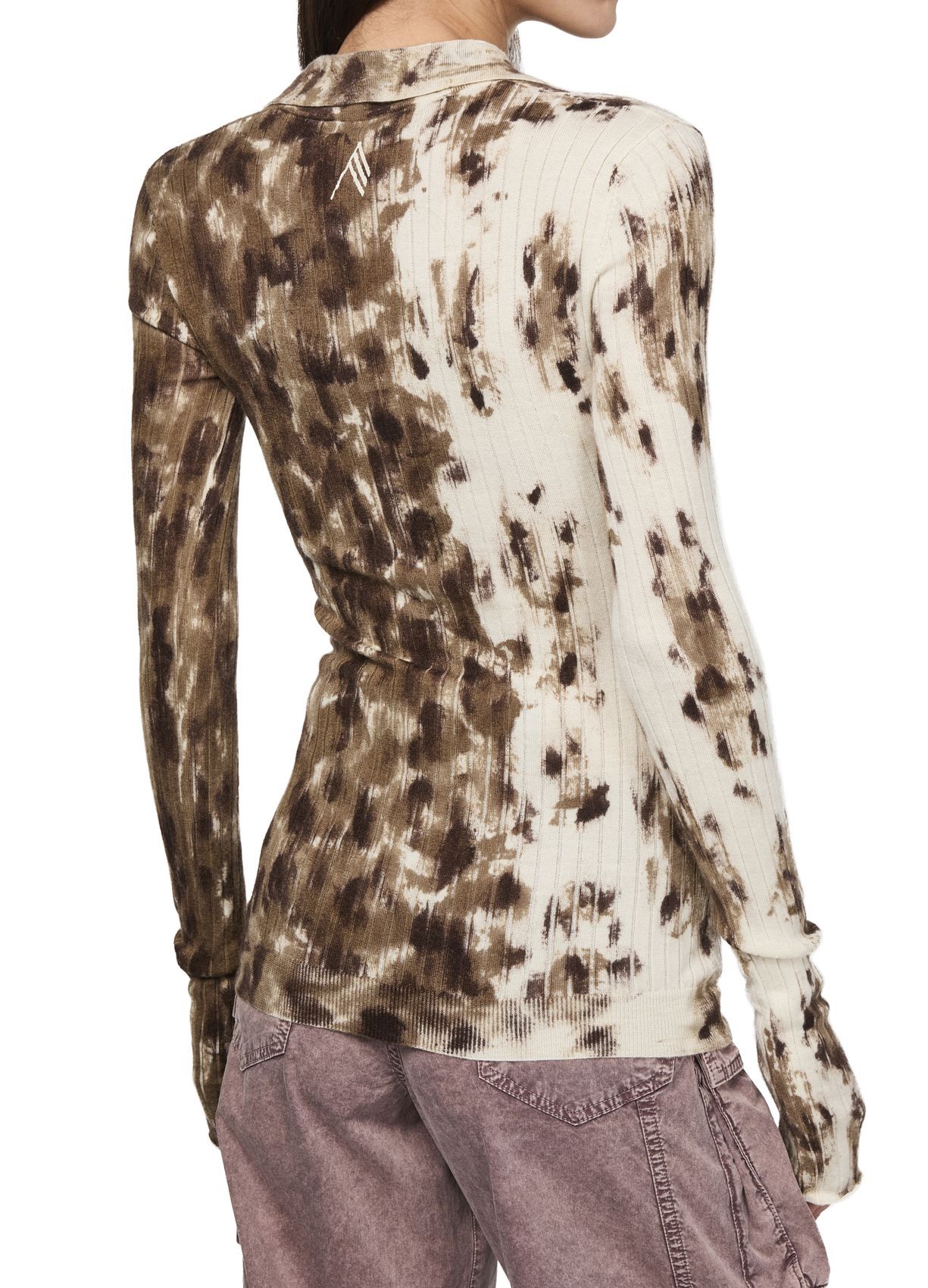 Attico Long Sleeve Cardigan In Multicolor