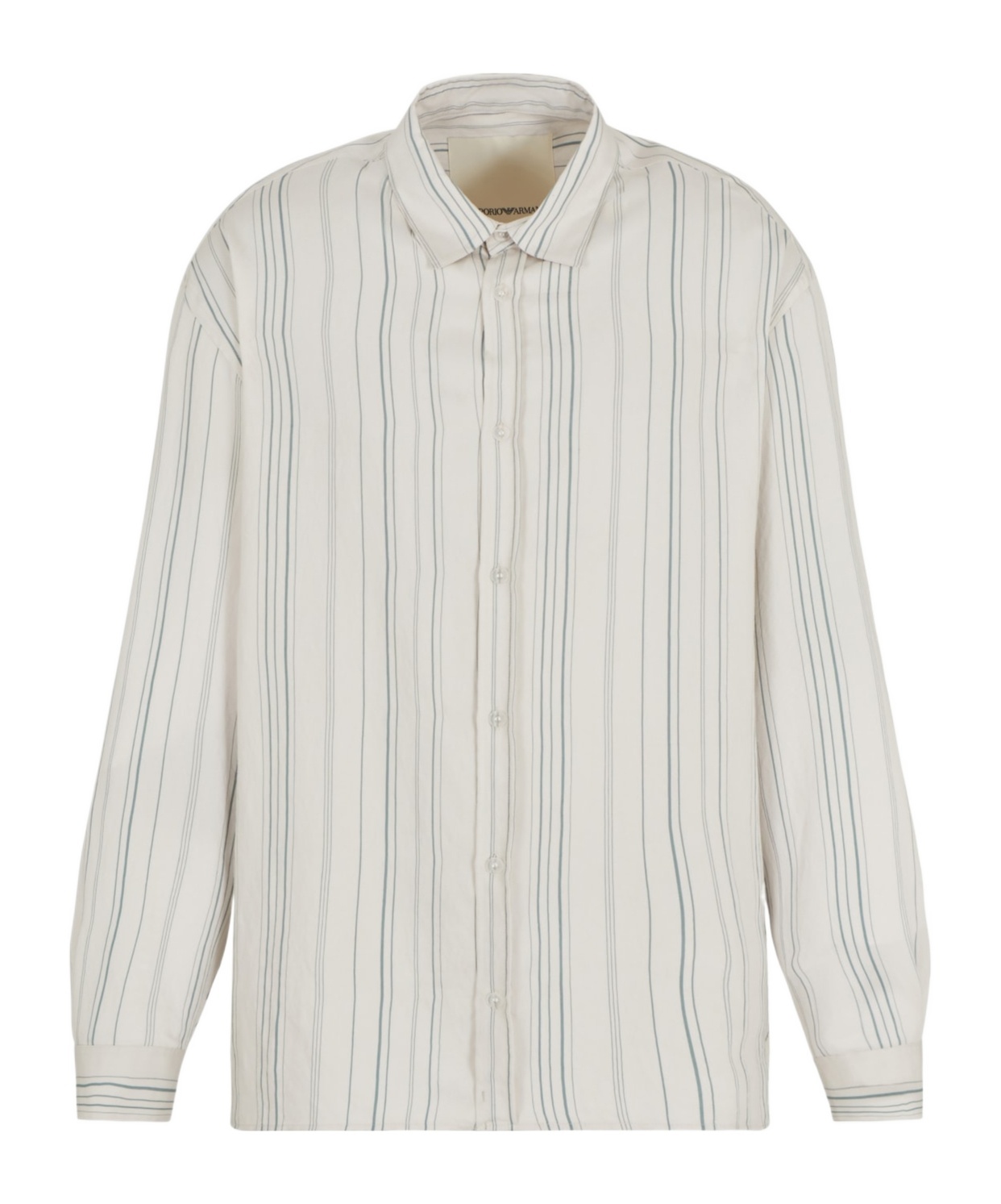 Emporio Armani White Shirt With Striped Pattern In White