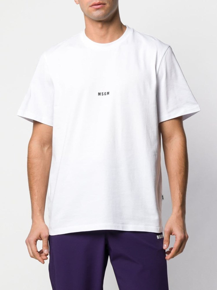 Msgm T-shirt With Logo In White
