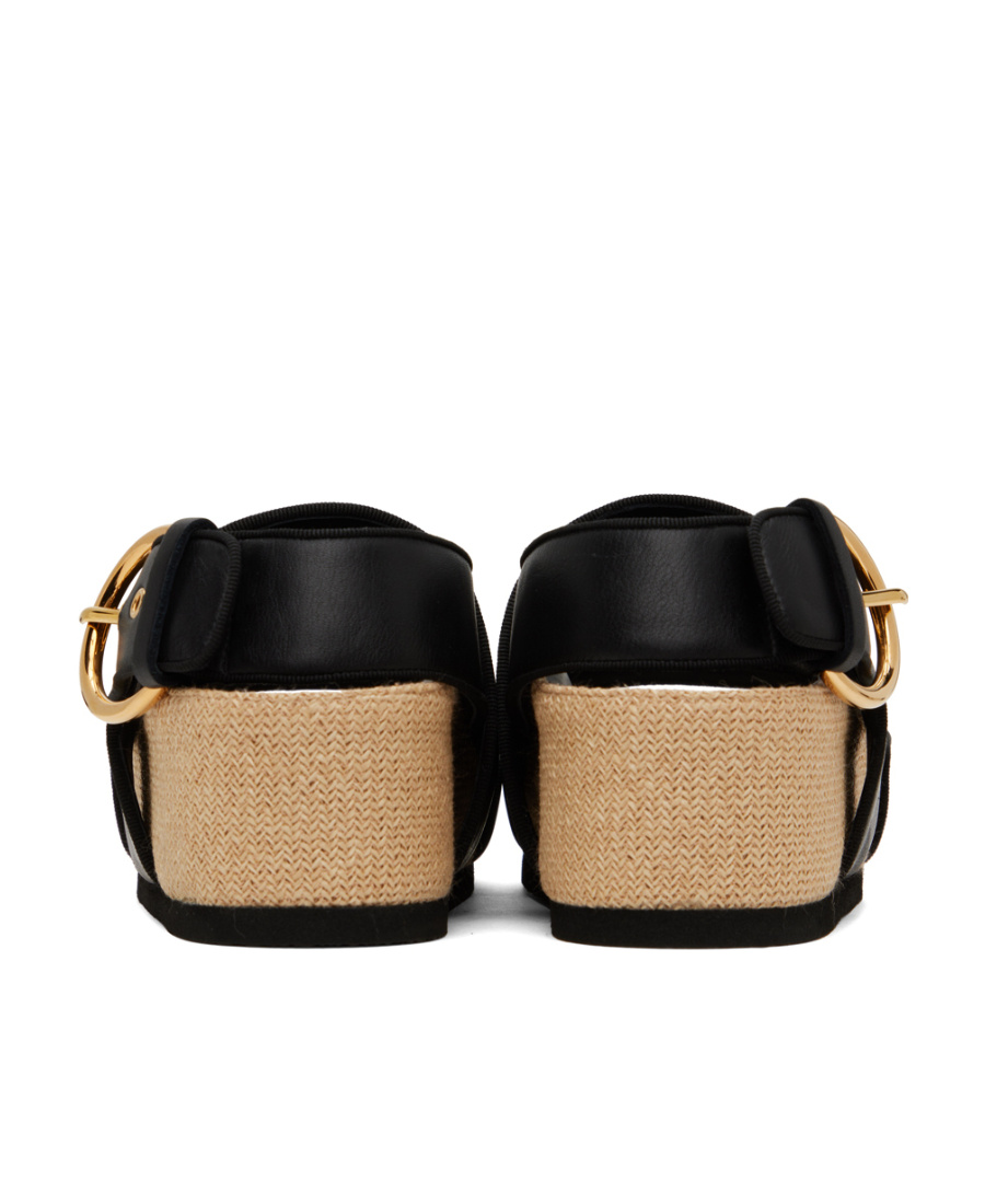 Neous Contrast-colored Platform Sandals In Black
