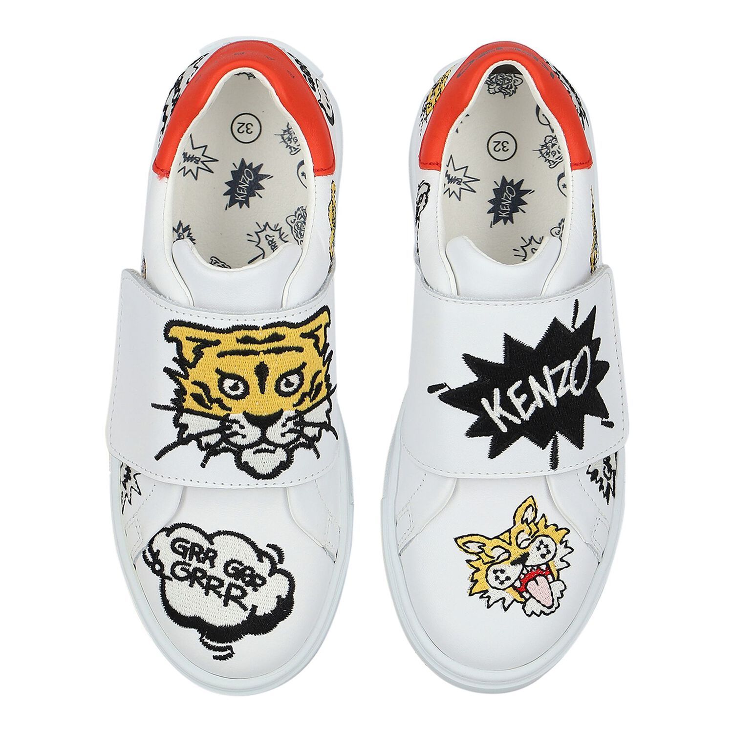 Kenzo Round Toe Casual Shoes In Blue