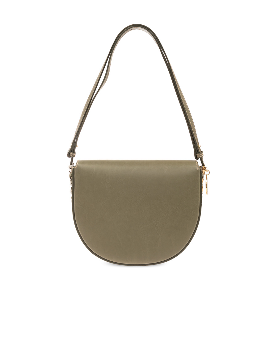 Stella Mccartney Frayme Chain Detailed Shoulder Bag In Brown