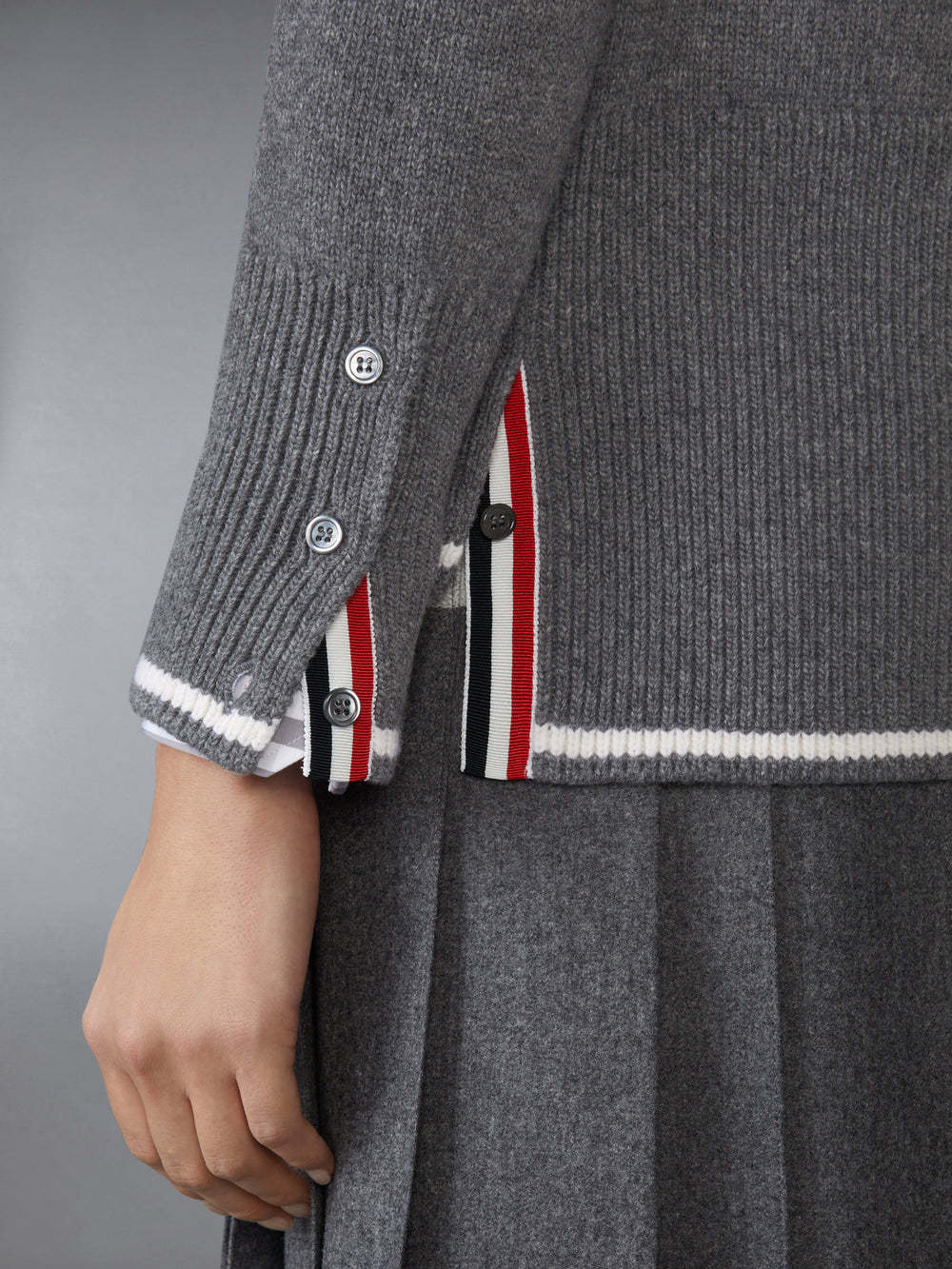 Thom Browne Geese Intarsia Boxy Virgin Wool Crewneck Sweater