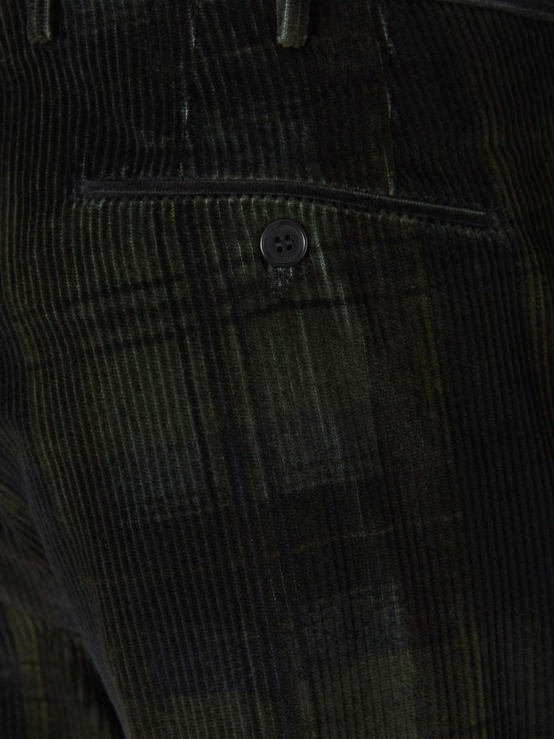 Incotex Cotton Corduroy Trousers In Black