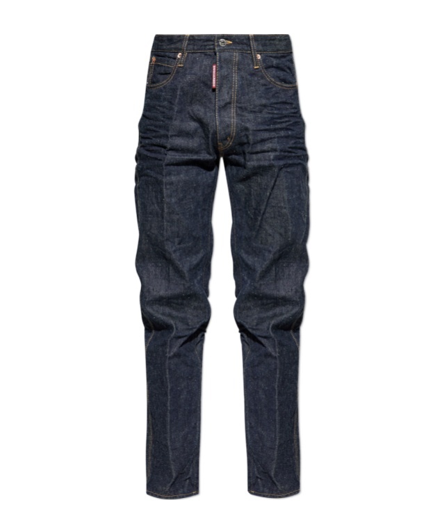 Dsquared2 Button Fastening Ruched Trousers In Blue
