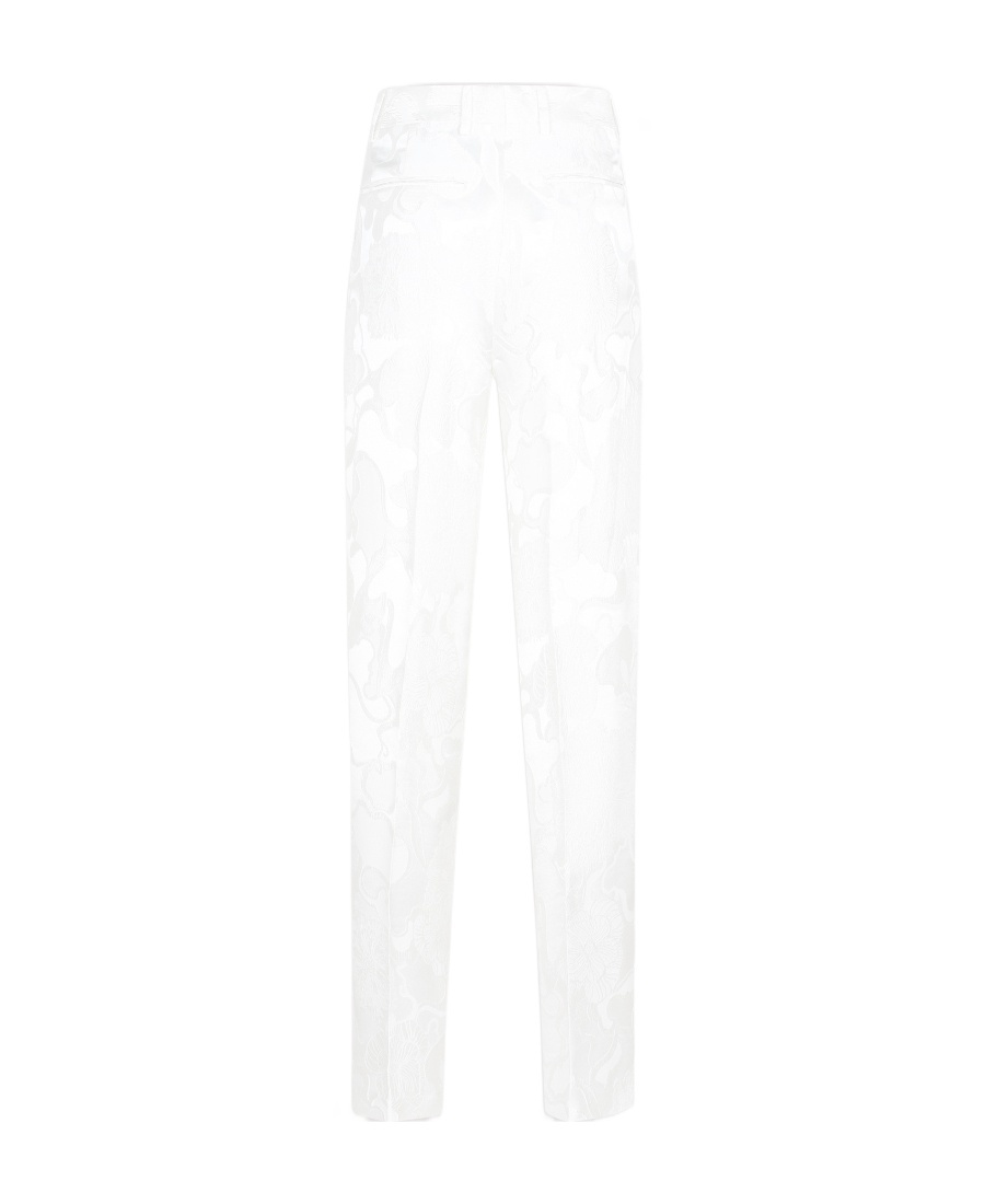 Dries Van Noten Logo Casual Pants In White