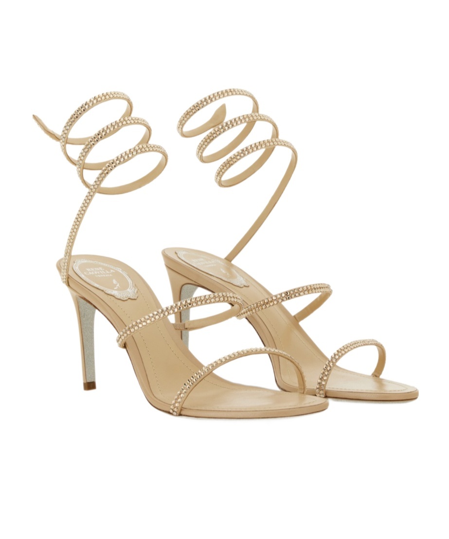 René Caovilla Women's Satin Pumps In Nude