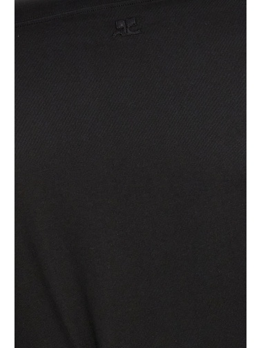 Shop Courrèges Asymmetric Mini Dress In Black