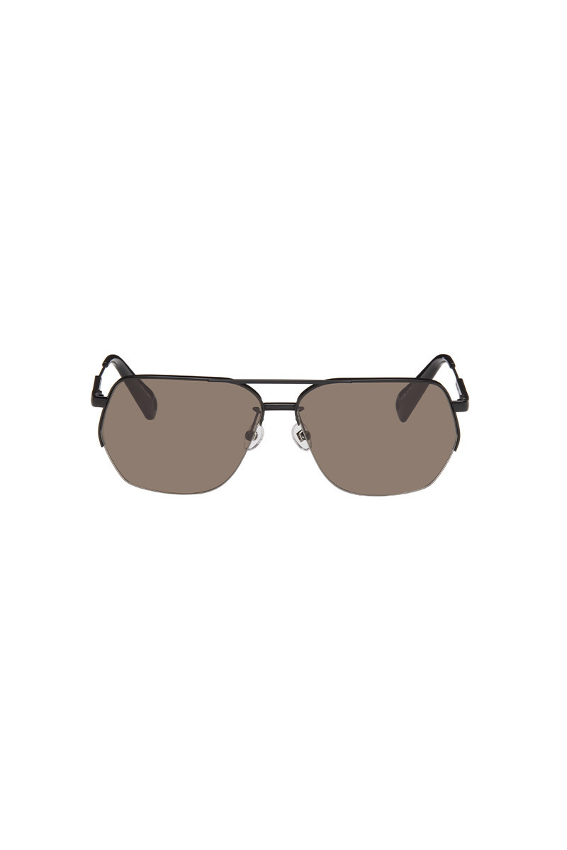 Jacquemus Black 'les Lunettes Aviador' Sunglasses In Gray