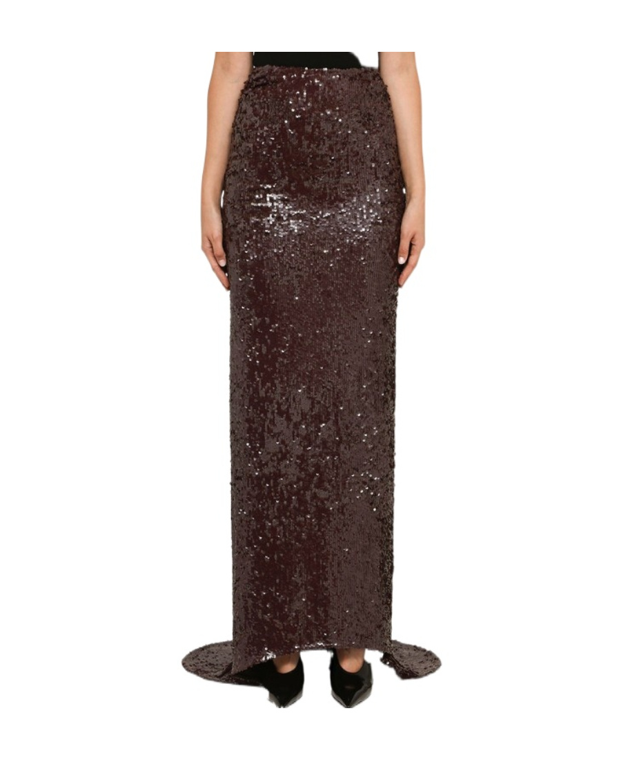 Shop Dries Van Noten Sequined Skirt In Black